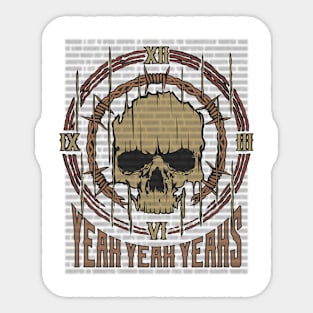 Yeah Yeah Yeahs Vintage Skull Sticker